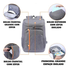 Pague 1 Leve 2 - Mochila Tèrmica Impermeável Portátil Frostline + Brinde Cerveja Heineken