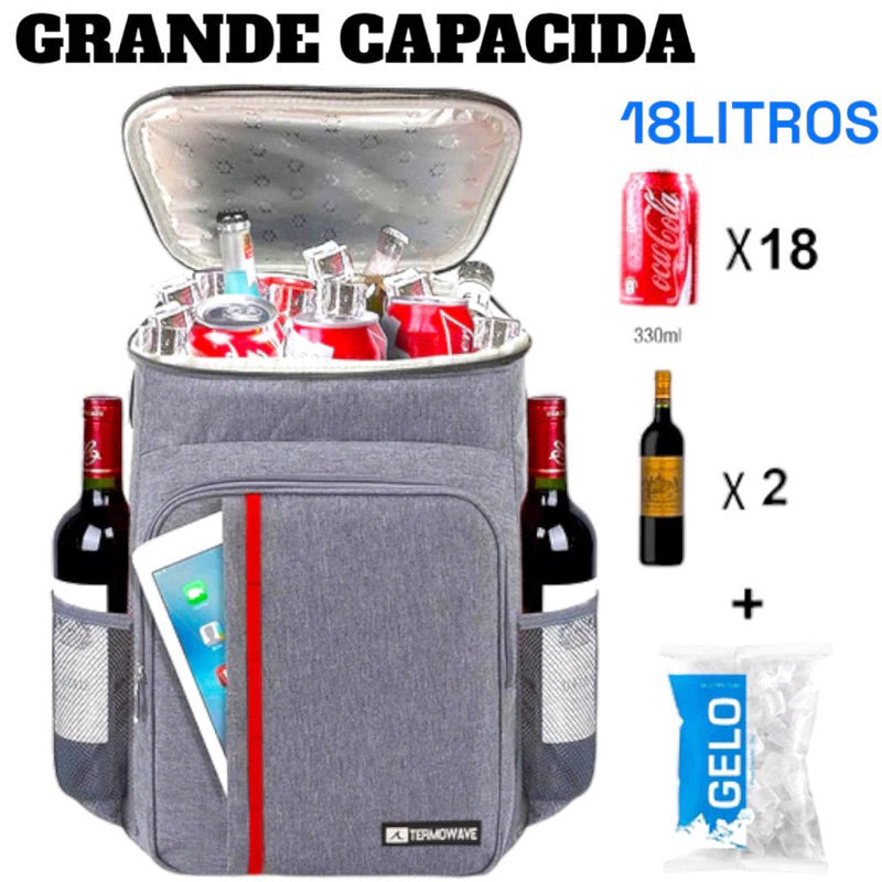 Pague 1 Leve 2 - Mochila Tèrmica Impermeável Portátil Frostline + Brinde Cerveja Heineken